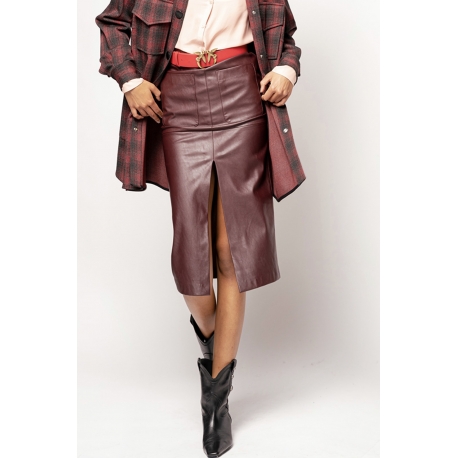 PINKO gonna longuette Similpelle