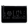 LOVE MOSCHINO pochette vernice nera