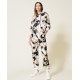 TWIN SET pantalone felpa stampa cuori