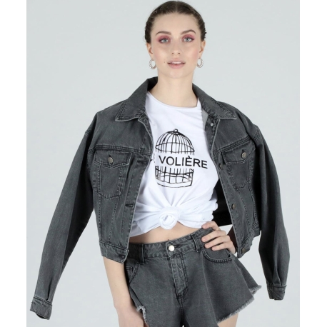LE VOLIERE giacca in denim