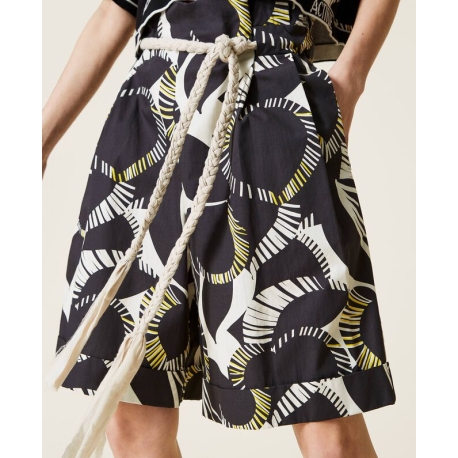 TWIN SET bermuda stampa
