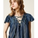 TWIN SET blusa con ricamo