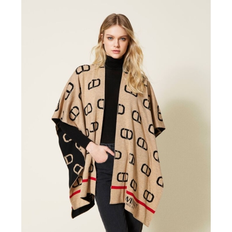 TWIN SET Poncho reversibile