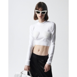 ANIYE BY maglia cuori bianca