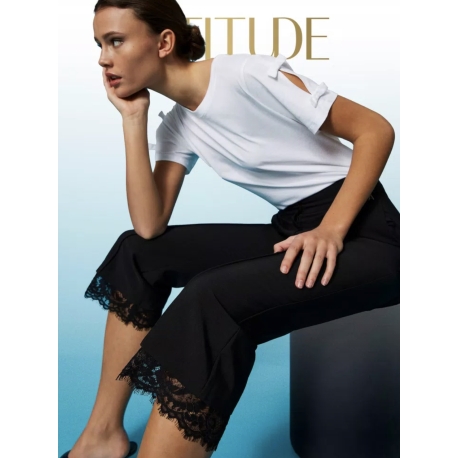 TWIN SET pantalone con pizzo