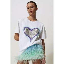 TWIN SET maxi t-shirt cuore