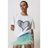TWIN SET maxi t-shirt cuore