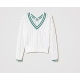 TWIN SET maglia con righe a contrasto