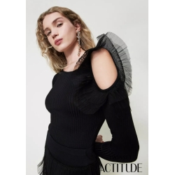 TWIN SET maglia con tulle