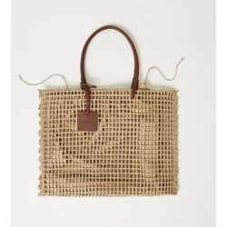 TWIN SET borsa effetto paglia