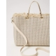 TWIN SET shopper con rafia