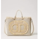 TWIN SET shopper con rafia