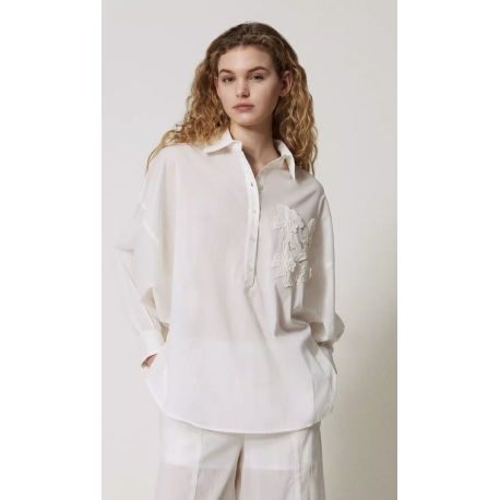 TWIN SET blusa con ricamo