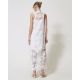 TWIN SET abito lungo in organza