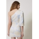 TWIN SET abito monospalla fiocco