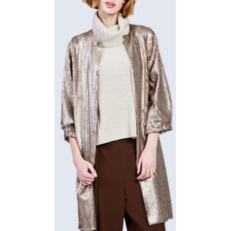 MANILA GRACE cappottino paillettes