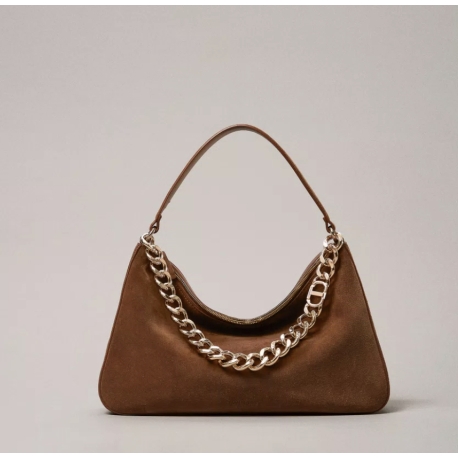 TWIN SET Borsa in pelle scamosciata