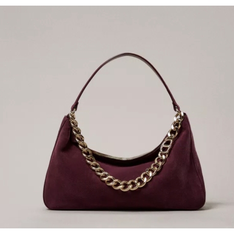 TWIN SET borsa pelle scamosciata