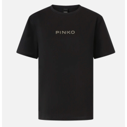 PINKO t-shirt logo strass