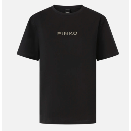PINKO t-shirt logo strass