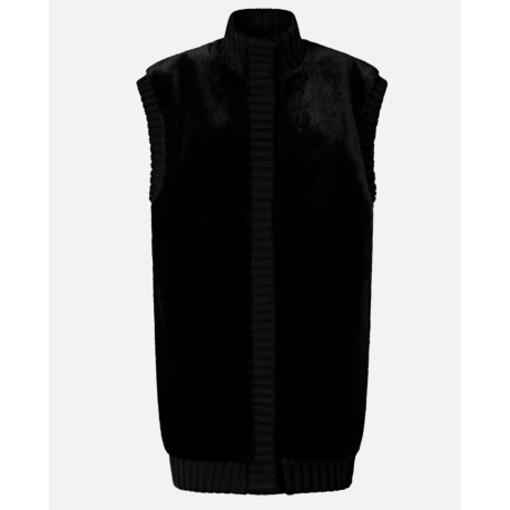 PINKO gilet effetto pelliccia