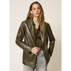 TWIN SET Blazer effetto pelle