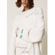 TWIN SET maglia ricamo multicolor