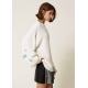 TWIN SET maglia ricamo multicolor