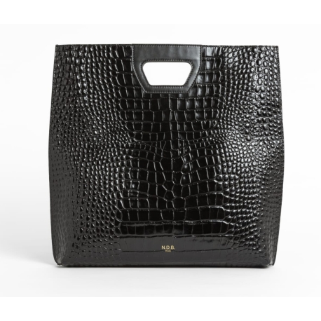 N.D.B. 968 borsa in pelle stampa cocco