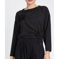 TWIN SET blusa fiori rilievo