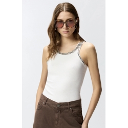 PINKO top ricami gioiello