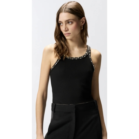 PINKO top ricami gioiello