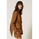 TWIN SET giacca scamosciata frange