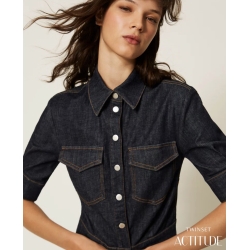TWIN SET camicia fitted in jeans