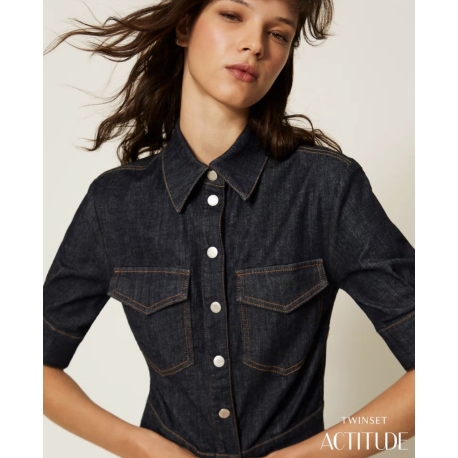 TWIN SET camicia fitted in jeans