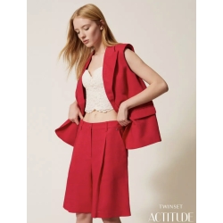 TWIN SET bermuda in lino