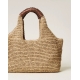 TWIN SET hobo in rafia