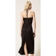 TWIN SET abito lungo con ricamo paillettes