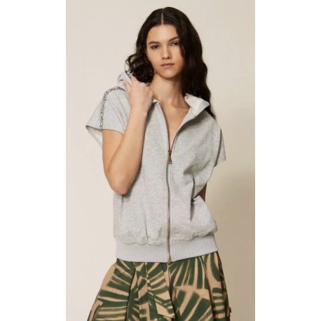 TWIN SET felpa con ricamo