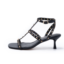EMANUELLE VEE sandalo borchie Nero