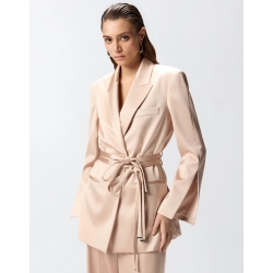 PINKO giacca satin con cintura