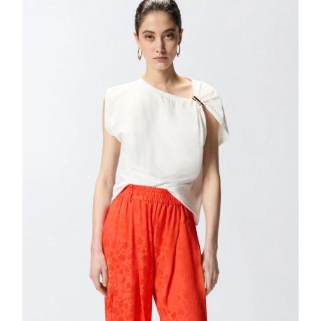 PINKO top con dettaglio dorato