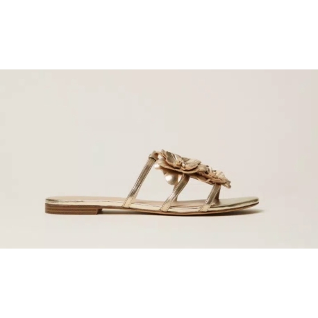 TWIN SET flat in Pelle