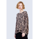 MANILA GRACE maglia doppia con spacco a pois