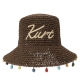 KURT GEIGER cappello raffia