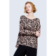 MANILA GRACE maglia doppia con spacco a pois