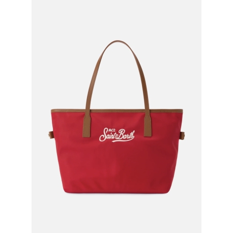 SAINT BARTH Shopper media in Nylon rossa