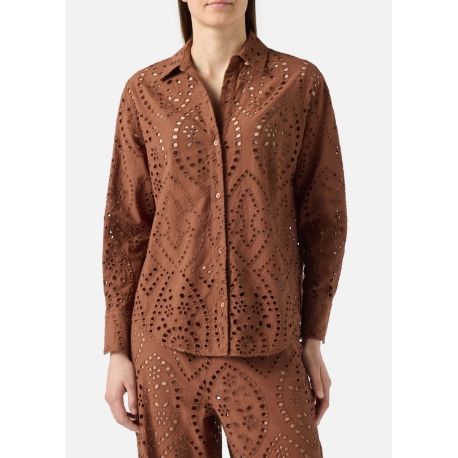SAINTH BARTH Camicia in cotone marrone