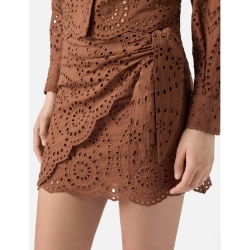 SAINTH BARTH gonna corta in sangallo marrone