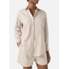 SAINTH BARTH Camicia in cotone a righe beige